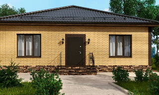 Проекты одноэтажных домов из кирпича | Строй-Азв - Азов от 3568 рублей