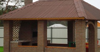 Беседка из кирпича под ключ в Азове цена от 3161 рублей - Строй-Азв
